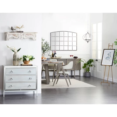 Metal Window Pane Inspired Wall Mirror With Arched Top Black - Olivia & May 8 Metal Window Pane Inspired Wall Mirror With Arched Top Black - Olivia & May - Image 8