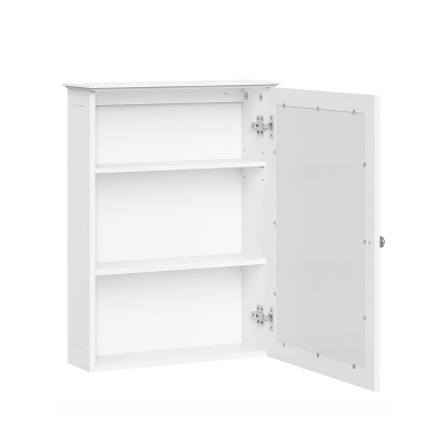 Ashland Bathroom Storage Medicine Cabinet Mirror Without Open Shelf White - RiverRidge Home 7 Ashland Bathroom Storage Medicine Cabinet Mirror Without Open Shelf White - RiverRidge Home - Image 7