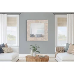 29" X 29" Okeefe Framed Decorative Wall Mirror White - Kate & Laurel All Things Decor -Umbra Home Decor Shop GUEST 7b2fbd4d fa2b 4409 90a7 96af18d8e588