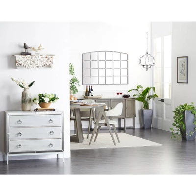 Metal Window Pane Inspired Wall Mirror With Arched Top Black - Olivia & May 10 Metal Window Pane Inspired Wall Mirror With Arched Top Black - Olivia & May - Image 10