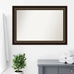 42"x30" Villa Wood Wall Mirror, Oil Rubbed Bronze Frame, Modern Decor - Amanti Art -Umbra Home Decor Shop GUEST 7b74057d ee26 43ff a764 9a51d06d5e76