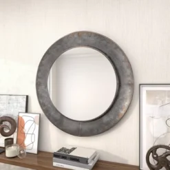 Industrial Metal Wall Mirror Gray - Olivia & May -Umbra Home Decor Shop GUEST 7bd951c6 22f3 42ed a54b 088c3848ea0e