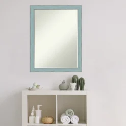 Amanti Art Sky Blue Rustic Petite Bevel Wood Bathroom Wall Mirror 26.25 X 20.25 In. 16 Amanti Art Sky Blue Rustic Petite Bevel Wood Bathroom Wall Mirror 26.25 X 20.25 In. -Umbra Home Decor Shop GUEST 7c360f60 5e25 4cc2 95ee 6e220167af62