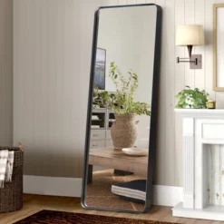 Aalysia 64" X 21" Full Length Mirror, Aluminum Alloy Frame Mirror Full Length For Leaning & Wall Mounted, Round Corners, No Stand - The Pop Home -Umbra Home Decor Shop GUEST 7c82573e 9168 46f9 8b1d c9b26aed7d95