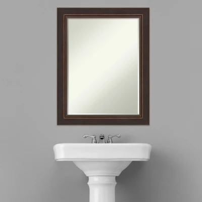 Amanti Art Lara Bronze Petite Bevel Wood Bathroom Wall Mirror 28.5 X 22.5 In. 8 Amanti Art Lara Bronze Petite Bevel Wood Bathroom Wall Mirror 28.5 X 22.5 In. - Image 8