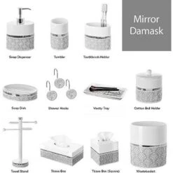 Creative Scents Mirror Damask White Tumbler -Umbra Home Decor Shop GUEST 7f0017fd 66b4 4072 9b7b 0352fe1acdc6