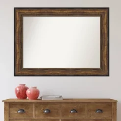 44" X 32" Non-Beveled Ballroom Bathroom Wall Mirror Bronze - Amanti Art -Umbra Home Decor Shop GUEST 7f7091ce fcb9 466f 8747 f41cb4f3646a
