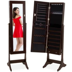 Best Choice Products 6-Tier Standing Mirror Lockable Storage Organizer Cabinet Armoire W/ LED Lights -Umbra Home Decor Shop GUEST 7f8c74f3 fec7 48e3 8ab4 12ff3453bf6c
