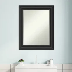 Amanti Art Shipwreck Black Petite Bevel Bathroom Wall Mirror 29.5 X 23.5 In. -Umbra Home Decor Shop GUEST 801ec947 6029 48ba bf65 090abc6b579b