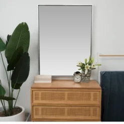 Hamilton Hills 30" X 40" Rectangular Silver Framed Mirror