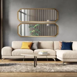 17.5" X 49.5" Calder Full Length Wall Mirror Gold - Kate & Laurel All Things Decor -Umbra Home Decor Shop GUEST 8150742e 4ca3 45b1 b86d 0938303a1d0f