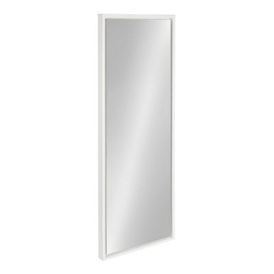 16" X 48" Evans Framed Wall Panel Mirror White - Kate And Laurel 1 16" X 48" Evans Framed Wall Panel Mirror White - Kate And Laurel