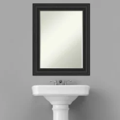 Amanti Art Shipwreck Black Petite Bevel Bathroom Wall Mirror 29.5 X 23.5 In. -Umbra Home Decor Shop GUEST 81c6a927 2def 48b6 91dd 761973297b6f