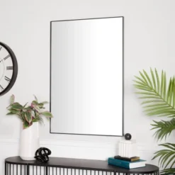 Contemporary Wood Rectangle Wall Mirror With Thin Frame – Olivia & May