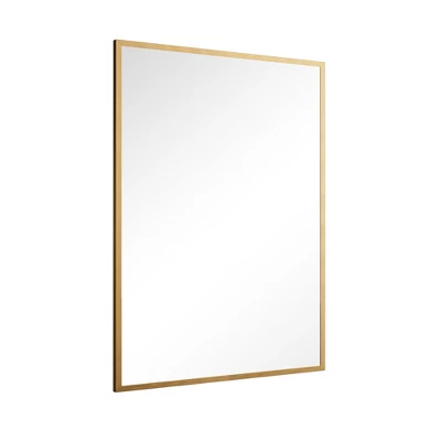 Lirago 36" Modern Gold Framed Bathroom Mirror Sleek Rectangular Vanity Mirror With Easy Installation For Bathroom Bedroom Or Entryway Set Of 2 5 Lirago 36" Modern Gold Framed Bathroom Mirror Sleek Rectangular Vanity Mirror With Easy Installation For Bathroom Bedroom Or Entryway Set Of 2 - Image 5