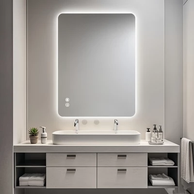 24" X 36" Rectangular Backlit Bathroom Mirror 1 24" X 36" Rectangular Backlit Bathroom Mirror