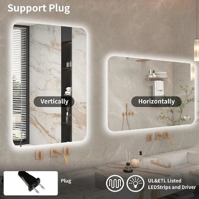 24" X 36" Rectangular Backlit Bathroom Mirror 2 24" X 36" Rectangular Backlit Bathroom Mirror - Image 2