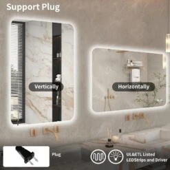 30"x40" Rectangular Backlit Bathroom Mirror -Umbra Home Decor Shop GUEST 831558bd 7673 460b a7ea 230d9a297f8b