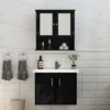 Basicwise Mirror Wall Mounted Cabinet For The Bathroom And Vanity With Adjustable Shelves