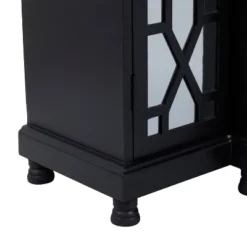 Glam Mirror And Wood Storage Cabinet Black - Olivia & May 24 Glam Mirror And Wood Storage Cabinet Black - Olivia & May -Umbra Home Decor Shop GUEST 839dbab3 8dd6 4a6d b907 8768d4d5eb7b