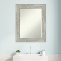 Amanti Art Dove Greywash Petite Bevel Bathroom Wall Mirror 30 X 24 In. -Umbra Home Decor Shop GUEST 841e284e 2984 4853 bfaa 12fef0755a5d