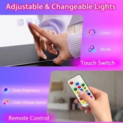 Costway Vanity Table Set With RGB LED Lights Crystal Crush Diamond Mirror Drawers Black/White -Umbra Home Decor Shop GUEST 846bbe2d 137b 4f44 bb66 c716095a3f40