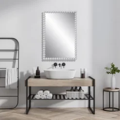 Uttermost Serna White Vanity Wall Mirror – 20.5"x30" Iron Frame Accent 7 Uttermost Serna White Vanity Wall Mirror – 20.5"x30" Iron Frame Accent -Umbra Home Decor Shop GUEST 8485b2a1 57e8 4839 b84b f9ebf1b170a6