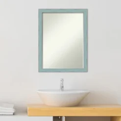 Amanti Art Sky Blue Rustic Petite Bevel Wood Bathroom Wall Mirror 26.25 X 20.25 In. 12 Amanti Art Sky Blue Rustic Petite Bevel Wood Bathroom Wall Mirror 26.25 X 20.25 In. -Umbra Home Decor Shop GUEST 84dd1a15 3ec5 41ee bdc7 229102989565