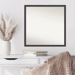 28" X 28" Non-Beveled Dark Bronze Scoop Wood Wall Mirror - Amanti Art -Umbra Home Decor Shop GUEST 84e0bc44 8ecb 4c02 8a38 0be577c4d236