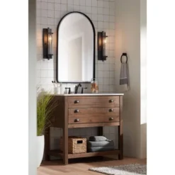 Uttermost Clara Arch Top Vanity Decorative Wall Mirror Modern Beveled Matte Black Metal Frame 24" Wide For Bathroom Bedroom Living Room Home Entryway 9 Uttermost Clara Arch Top Vanity Decorative Wall Mirror Modern Beveled Matte Black Metal Frame 24" Wide For Bathroom Bedroom Living Room Home Entryway -Umbra Home Decor Shop GUEST 84ec216b e7e7 443e 9584 3da97430f0de