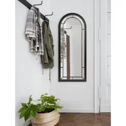 20" X 48" Audubon Arch Wall Mirror Black - Kate & Laurel All Things Decor -Umbra Home Decor Shop GUEST 85e6a383 2009 48fa 8b9d 1e91b74c545b