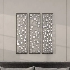 Metal Geometric Wall Decor With Round Mirror Accents Set Of 3 Black - Olivia & May -Umbra Home Decor Shop GUEST 8699c151 4d8c 43d8 898b b56ec93b0351