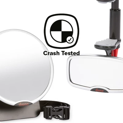 Diono Baby Car Mirror 2 Pack, Car Seat Mirror For Rear Facing Infant & See Me Too Rear View Mirror, Silver 8 Diono Baby Car Mirror 2 Pack, Car Seat Mirror For Rear Facing Infant & See Me Too Rear View Mirror, Silver - Image 8