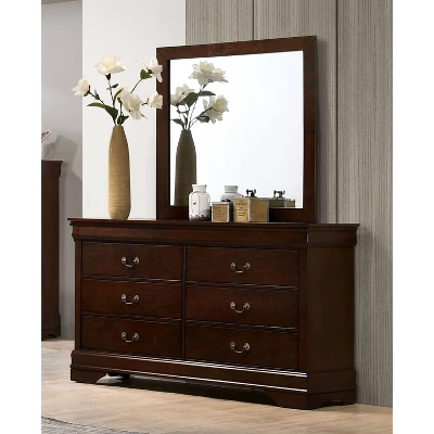 Sliver Dresser And Mirror Set - HOMES: Inside + Out 1 Sliver Dresser And Mirror Set - HOMES: Inside + Out