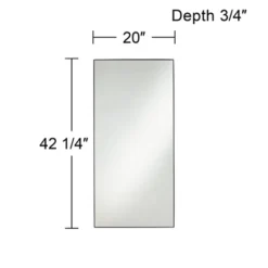 Noble Park Aryn Rectangular Vanity Accent Wall Mirror Modern Matte Black Iron Frame 20" Wide For Bathroom Bedroom Living Room Office House Entryway -Umbra Home Decor Shop GUEST 87dd6778 ee89 45e8 a837 dabd966a1e70