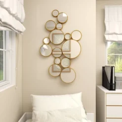 Metal Bubble Cluster Wall Mirror Gold - CosmoLiving By Cosmopolitan -Umbra Home Decor Shop GUEST 88387260 bf80 48d2 8d59 f7d4b0a72572