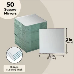 Bright Creations 50 Pack Square Glass 3 Inches Mirror Tiles For DIY Craft Projects, Art Supplies, Home Decoration, Mosaics -Umbra Home Decor Shop GUEST 88d4d79c b5eb 44a4 8989 dd4389fa6a0d