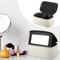 Unique Bargains PU Leather Makeup Bag With Mirror 1 Pc -Umbra Home Decor Shop GUEST 88f2e0cd bedf 46d9 b0c6 139cb6e4a4cb