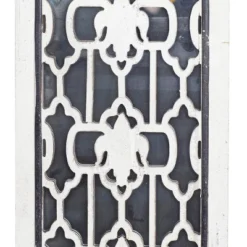 Wood Geometric Intricately Carved Wall Decor With Mirror Set Of 2 White - Olivia & May -Umbra Home Decor Shop GUEST 89ee705f 65b9 4b15 99c7 493c0a3b5113