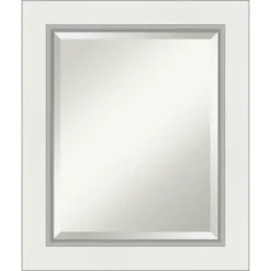 Eva White Silver Framed Bathroom Vanity Wall Mirror - Amanti Art -Umbra Home Decor Shop GUEST 8a2a2841 ce9e 41a9 b3b0 526745fd3384