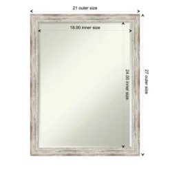 Amanti Art Distressed Cream Petite Bevel Wood Bathroom Wall Mirror 26.5 X 20.5 In. -Umbra Home Decor Shop GUEST 8ab49bf6 56d9 4a0d 981a ff2a5eb74f2c