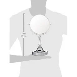 Vanity Mirror - Two-sided Swivel Mirror With Chrome Finish -and Bathroom Mirror With X10 Magnification - HomeItUsa