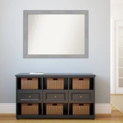 42" X 31" Non-Beveled Vista Brushed Nickel Bathroom Wall Mirror - Amanti Art -Umbra Home Decor Shop GUEST 8b172b5a 5ce4 4307 b5d8 af424619e0aa