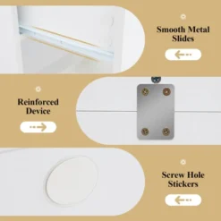 Costway Vanity Desk With Mirror And Lights With 3 Light Modes & Adjustable Brightness White 17 Costway Vanity Desk With Mirror And Lights With 3 Light Modes & Adjustable Brightness White -Umbra Home Decor Shop GUEST 8b62495d 4bc6 4999 80fa 329f7e68a425