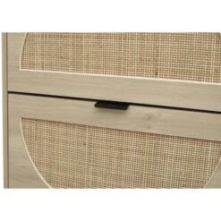 Arina 63.9'' H X 37'' W X 9.45'' D Farmhouse Natural Rattan Shoe Cabinet For 16 Pairs Design Mirror With 4 Flip Down Drawers - The Pop Maison -Umbra Home Decor Shop GUEST 8b8205e4 6e3e 45d8 888a 27ccb920469e