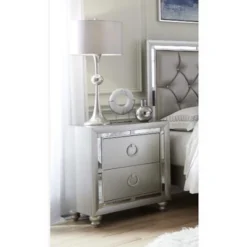 CAVINAS Bedroom Dresser With 2/5 Mirror Accents Drawer,Dressers & Chest Of Drawers With Bun Foot For Living Room,Entryway