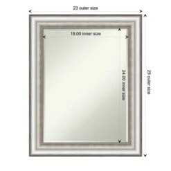 Amanti Art Salon Silver Petite Bevel Bathroom Wall Mirror 29.25 X 23.25 In. -Umbra Home Decor Shop GUEST 8bc3ae89 a4ec 4b5d 8239 de7137b1aa32