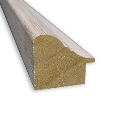 31" X 25" Non-Beveled Curve Wood Bathroom Wall Mirror Gray Wash - Amanti Art 1 31" X 25" Non-Beveled Curve Wood Bathroom Wall Mirror Gray Wash - Amanti Art