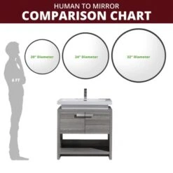 Kinger Home Sage 20" Round Modern Wall Mirror -Umbra Home Decor Shop GUEST 8bfc3630 701f 41a9 844c 035a7c69684f