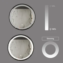 32 Inch Bathroom Wall Mirrors With 3 Color Lights Round Wall Vanity Mirror, IP54 Waterproof Frameless Crystal LED Anti-Fog Bathroom Vanity Mirror 8 32 Inch Bathroom Wall Mirrors With 3 Color Lights Round Wall Vanity Mirror, IP54 Waterproof Frameless Crystal LED Anti-Fog Bathroom Vanity Mirror -Umbra Home Decor Shop GUEST 8c0faab1 0e2b 467f a00f e0b476a32487